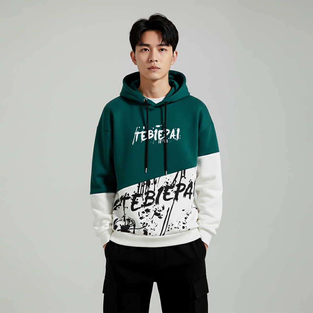 Zazom895 ผู้ชาย Hoodie Tebiepai Hoodie ผสมเสื้อแจ็คเก็ตผู้ชายขนแกะผู้ชาย Hoodie ขนาด L-XL
