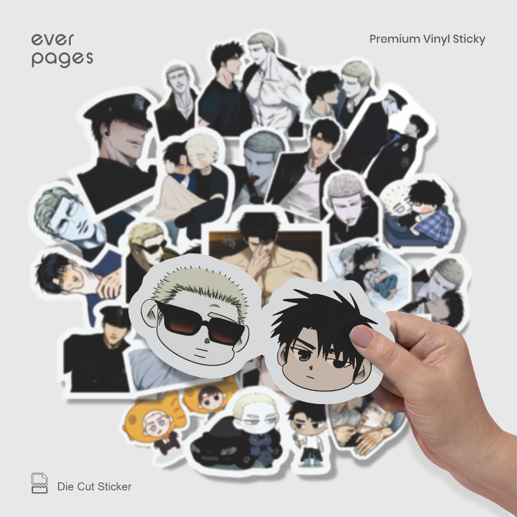 (25 ชิ้น) สติ๊กเกอร์ปิดเครื่อง Manhwa - กันน้ําสําหรับ HP, Tumblr, หนังสือ, แล็ปท็อป