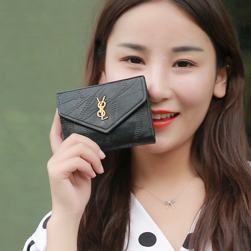 BS - กระเป๋าสตางค์ผู้หญิง MH126 IMPORTED WALLET SMALL FOLDING WALLET CUTE AND BEAUTIFULL