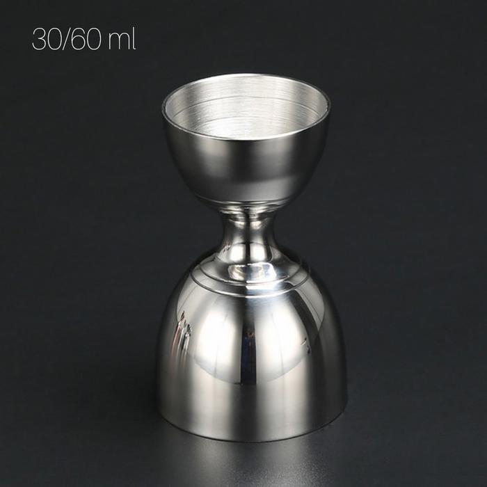 ถ้วยตวงค็อกเทล Double-Side - Jigger 1oz 2oz ถ้วยตวงน้ําเชื่อมน้ําตาล 30/60 ml ร้านกาแฟ BAR