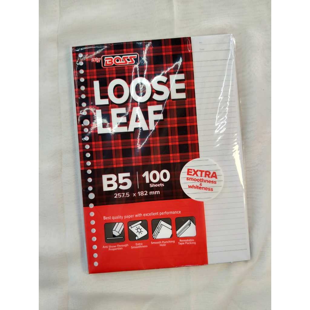 กระดาษ BINDER BIG BOSS B5 100 แผ่น / ใบหลวม BIG BOSS B5 100 แผ่น