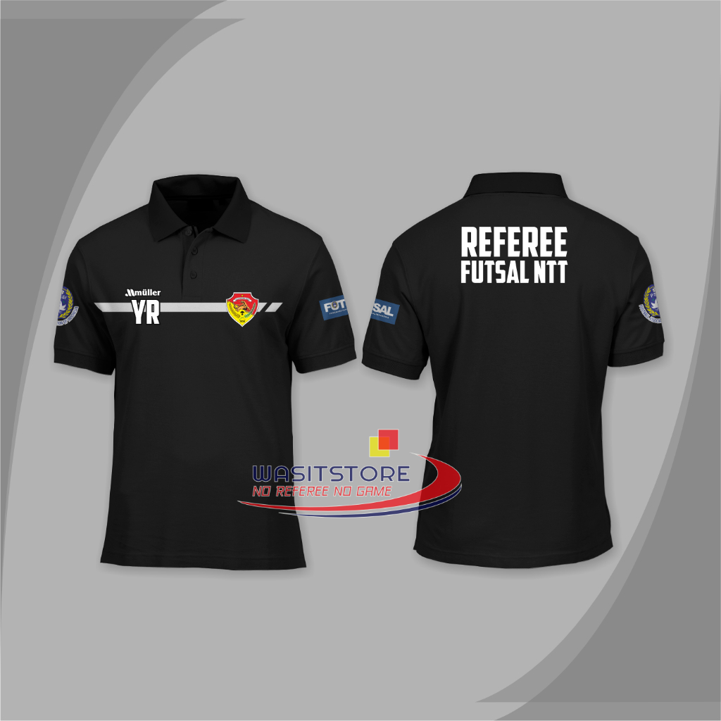 CUSTOM FULL PRINTING FUTSAL REFEREE COLLAR JERSEY