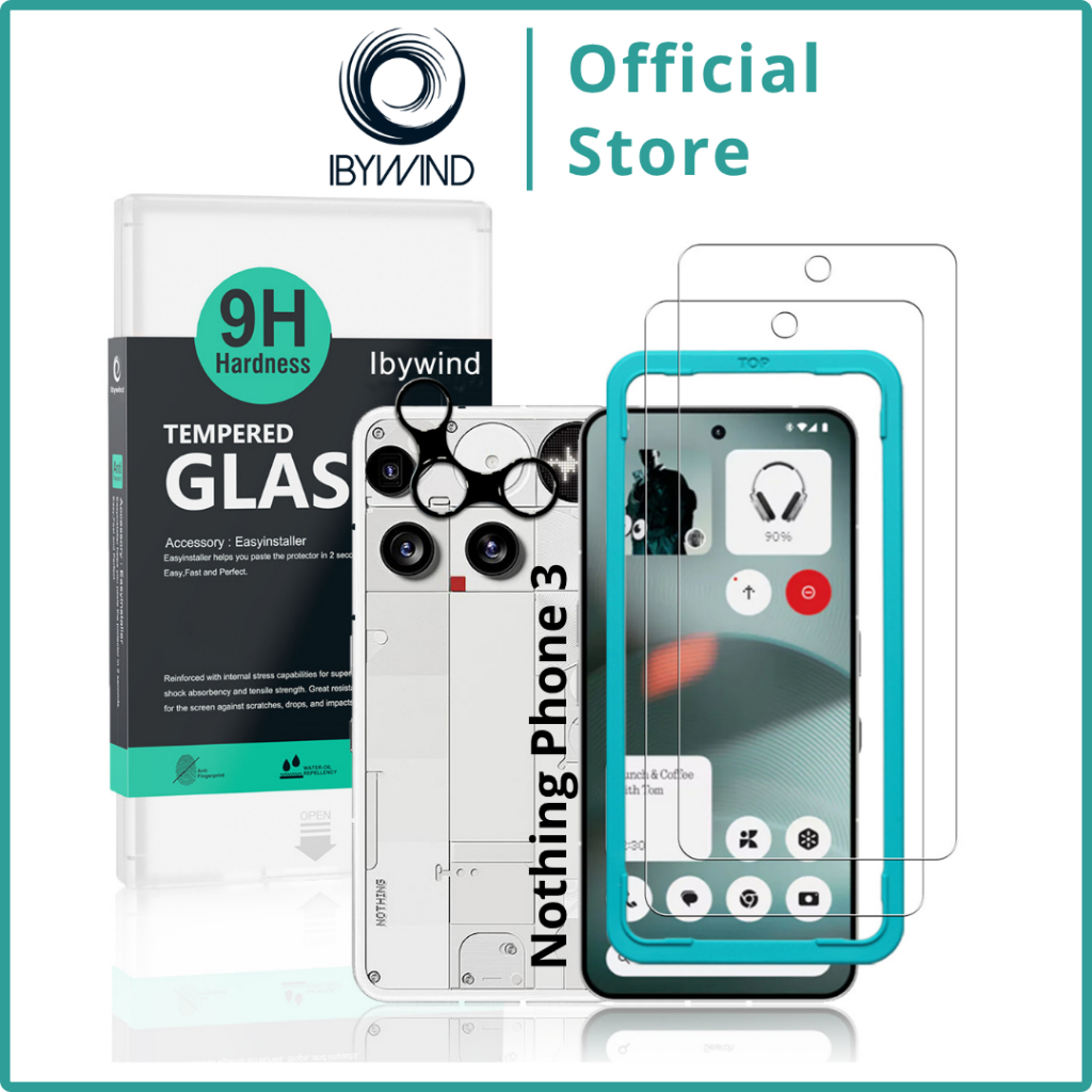 กระจกนิรภัย Ibywind สําหรับโทรศัพท์ Nothing (3) 5G พร้อมติดตั้งง่าย