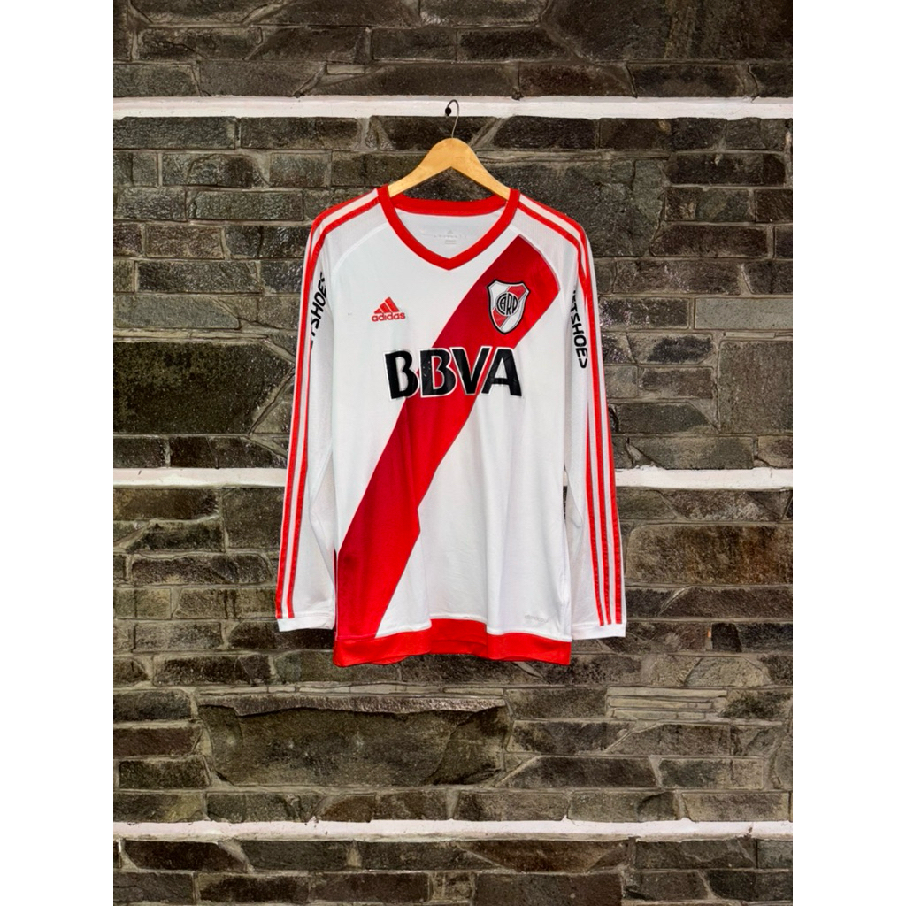 River Plate x Adidas • Original 16/17 Home Shirt Long Sleeve Jersey Size M Authentic Preloved Used S