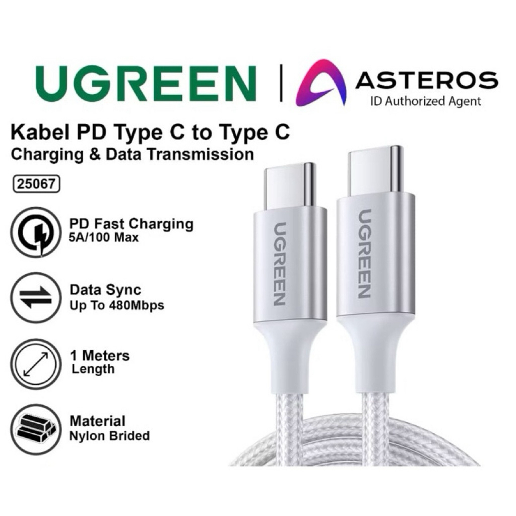 UGREEN TYPE C TO TYPE C FAST CHARGING RESPONSBILITY สายชาร์จ