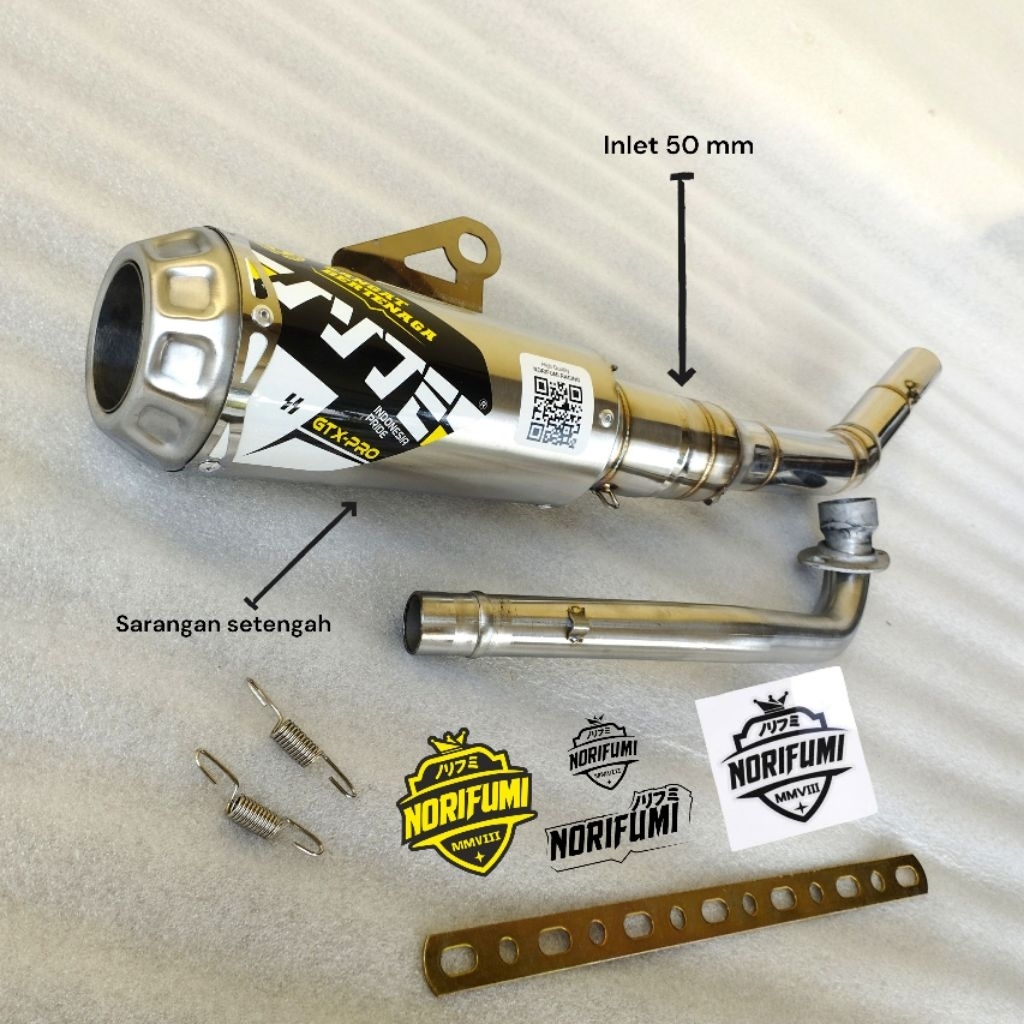 Norifumi GTX PRO ท่อไอเสียสําหรับ Jupiter Vega Supra Karisma Revo Blade Smash Shogun Crypton