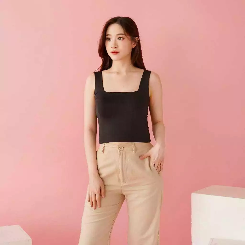 Valolita Tanktop Crop Square / Crop Tanktop Square สไตล์เกาหลี