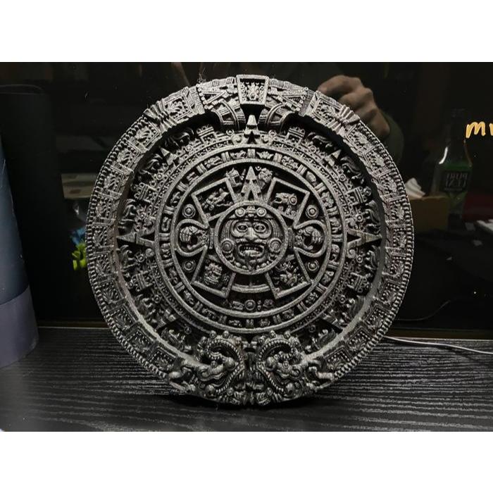 Aztec Mayan Calendar - The Sun Stone Unique Wall Display Multi Color Decorative - สีเดียว (กรุณารวมโ