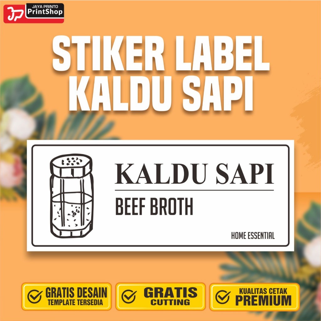 Ready กันน้ํา Beef Stock Kitchen Spice Label Stickers_STICKER