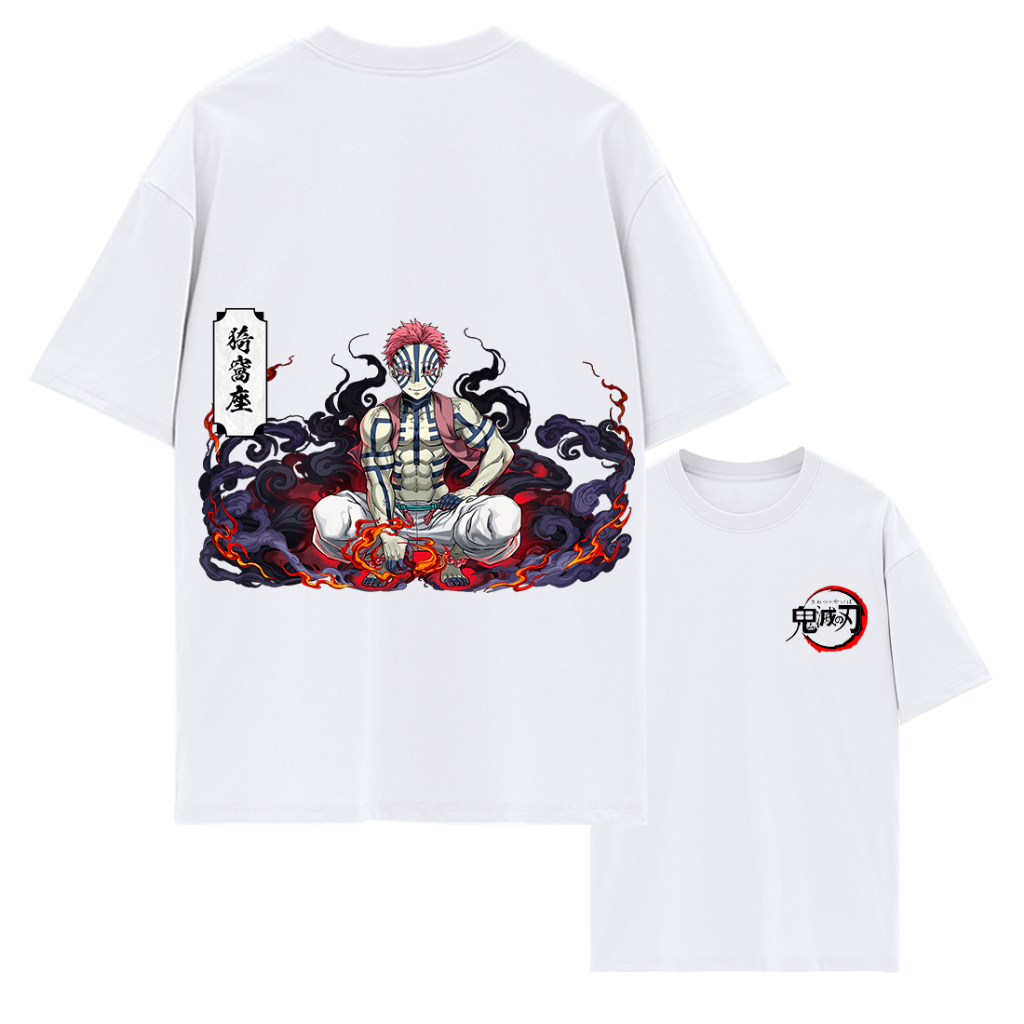 เสื้อยืด Rollink Demon Slayer ซีรีส์ใหม่ดั้งเดิม Akaza