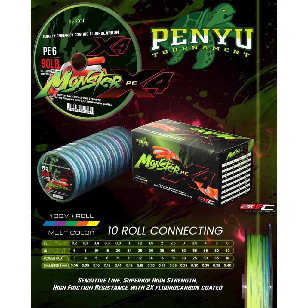 PE MONSTER TURTLE 100 เมตร