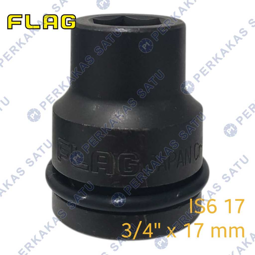 MATA HEAVY IMPACT SOCKET BIT 3/4" X 17 มม.FLAG JAPAN IMPACT SOCKET SHOCK 3/4 DRV X 17 MM