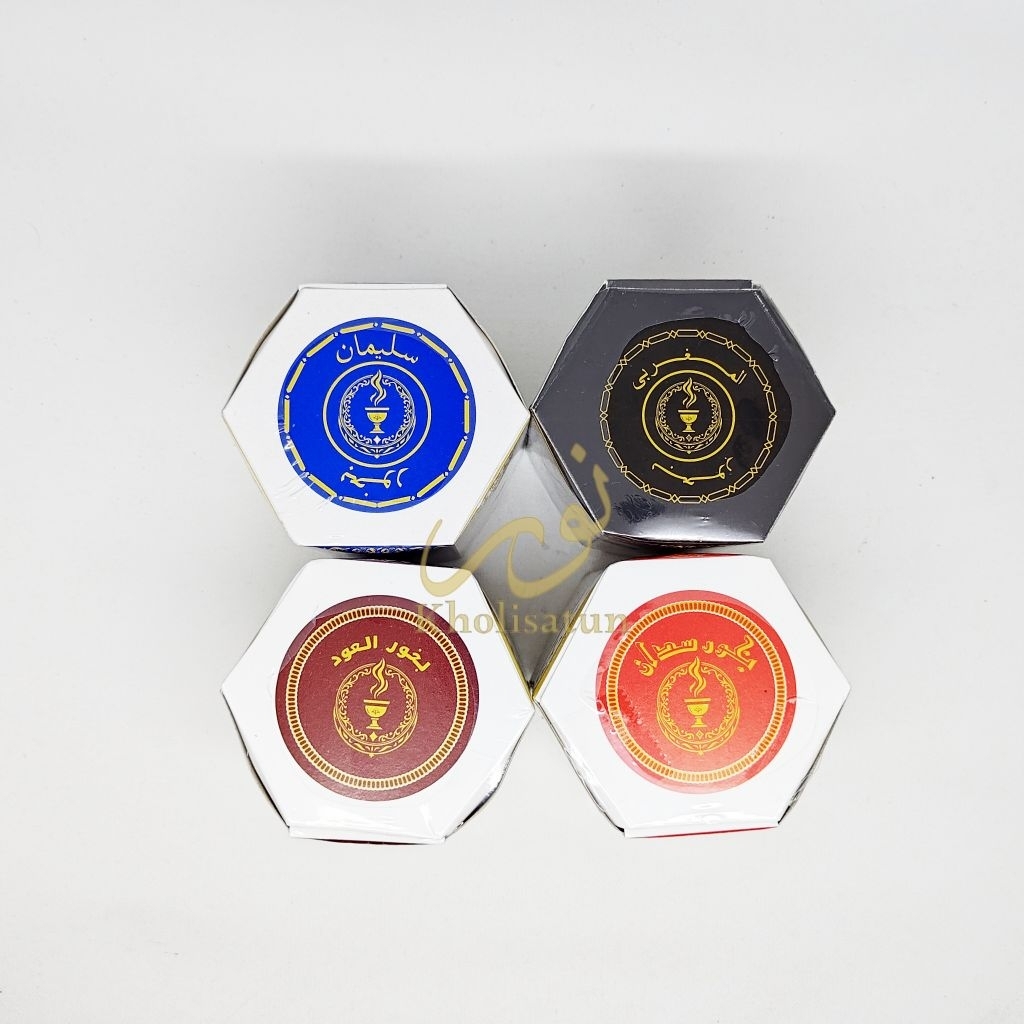 ผงหกเหลี่ยม Buhur Aroma Sulaiman Gaharu Sudan Maghrib