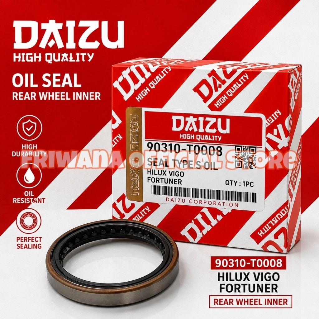 ซีลน้ํามันล้อหลังใน Hilux Vigo Fortuner 90310-T0008 Daizu
