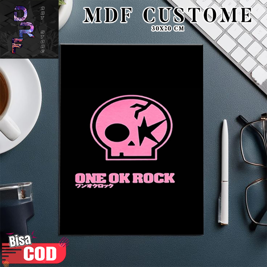 WALL DECORTATIONS/PHOTO FRAME [ONE OK ROCK MOTIF] MDF BOARD WALL DISPLAY (การจัดส่ง))