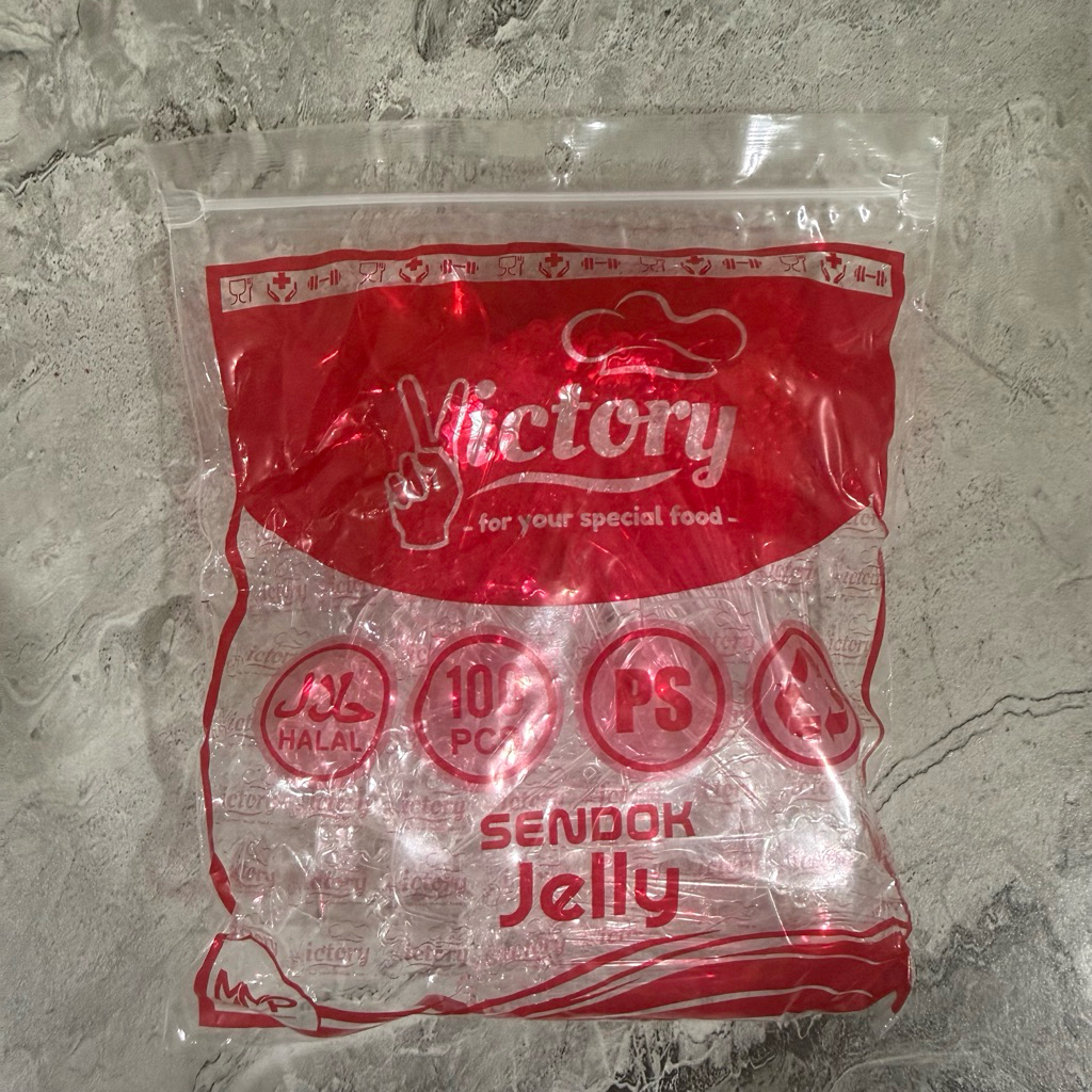 VICTORY ICE CREAM SPOON MINI ICE CREAM SPOON เนื้อหาพลาสติกเทรดใส 100 ชิ้น