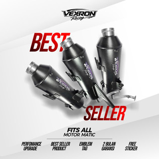 Knalpot Motor Matic 1 BRAKET, Knalpot Standart Racing Full System PNP Semua Jenis Motor Matic VEXRON RACING
