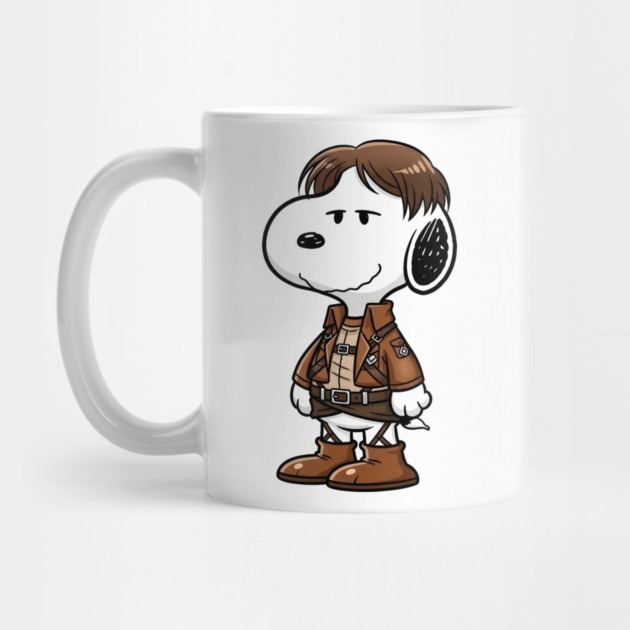 Snoopy as Eren Yeager - แก้วน้ําชา Snoopy