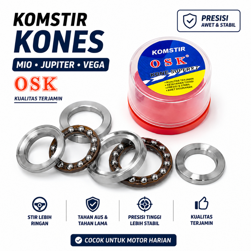 คอพวงมาลัย OSK Mio Jupiter Vega Bearing แฮนด์รถจักรยานยนต์ พรีเมี่ยม คอพวงมาลัย Precision ทนทาน