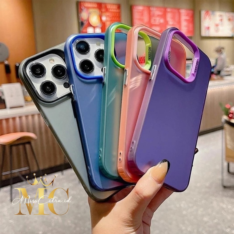 IMD MACAROON HOLOGRAM CASE SAMSUNG A08 A18 A70 COLOR GRADIENT CASE MC