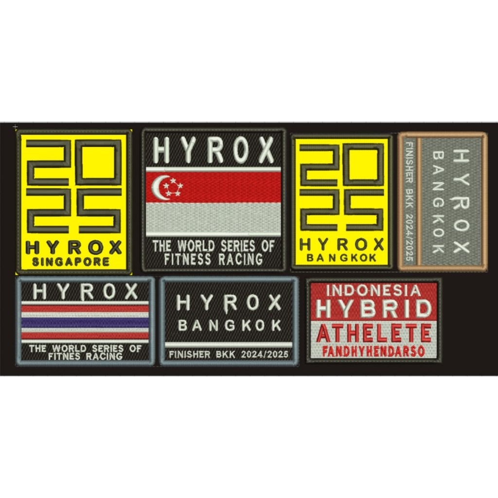 โลโก้ออกกําลังกายกีฬา Hyrox แบบกําหนดเองล่าสุด