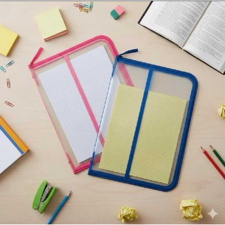 THICK ZIPPER MAP/ZPPER MAP/PLASTIC FOLIO F4 NET BAG