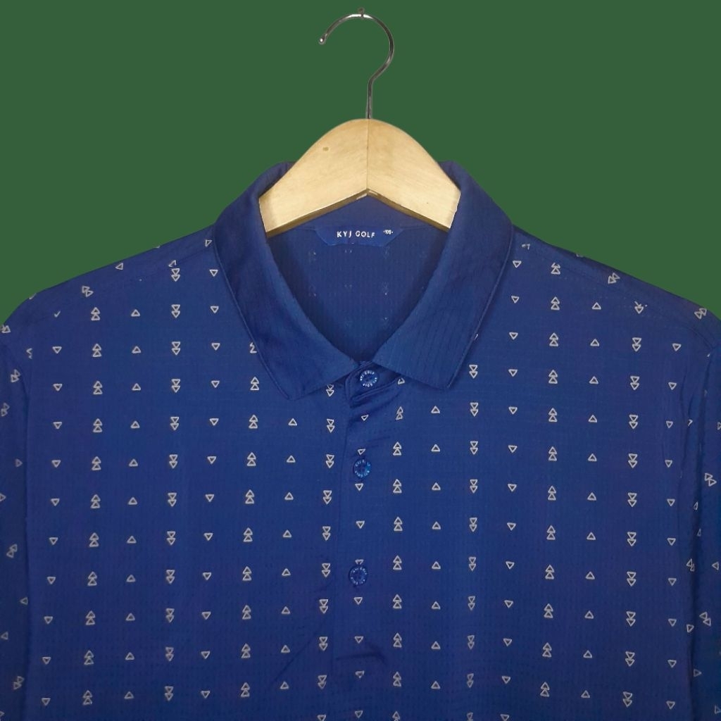 KYJ GOLF AOP เสื้อยืดคอปกผู้ชาย Dri Fit เสื้อกีฬาผู้ชาย