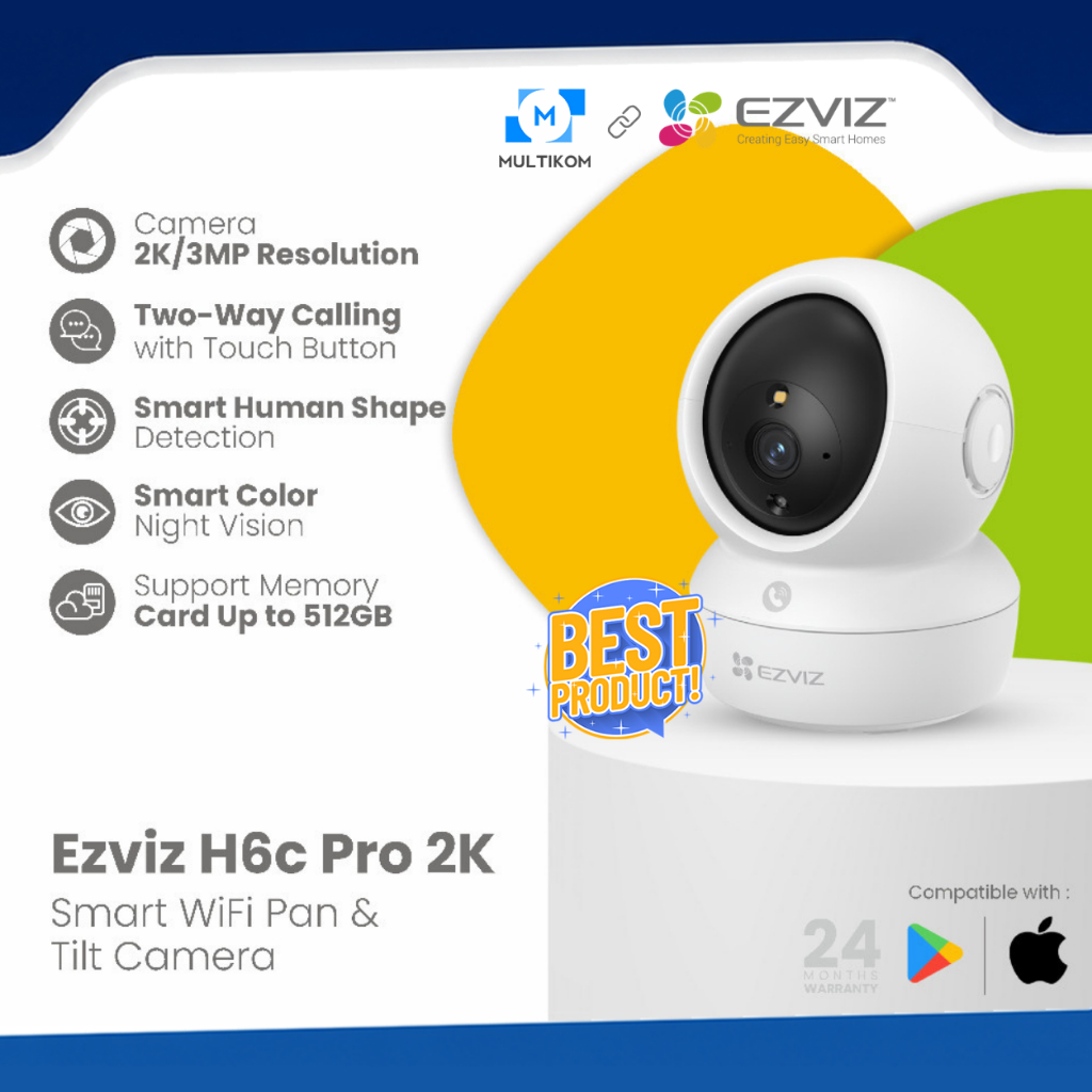 EZVIZ H6C 3MP 2K กล้องวงจรปิดในร่ม AUTOMATIC DETECTION RESOLUTION