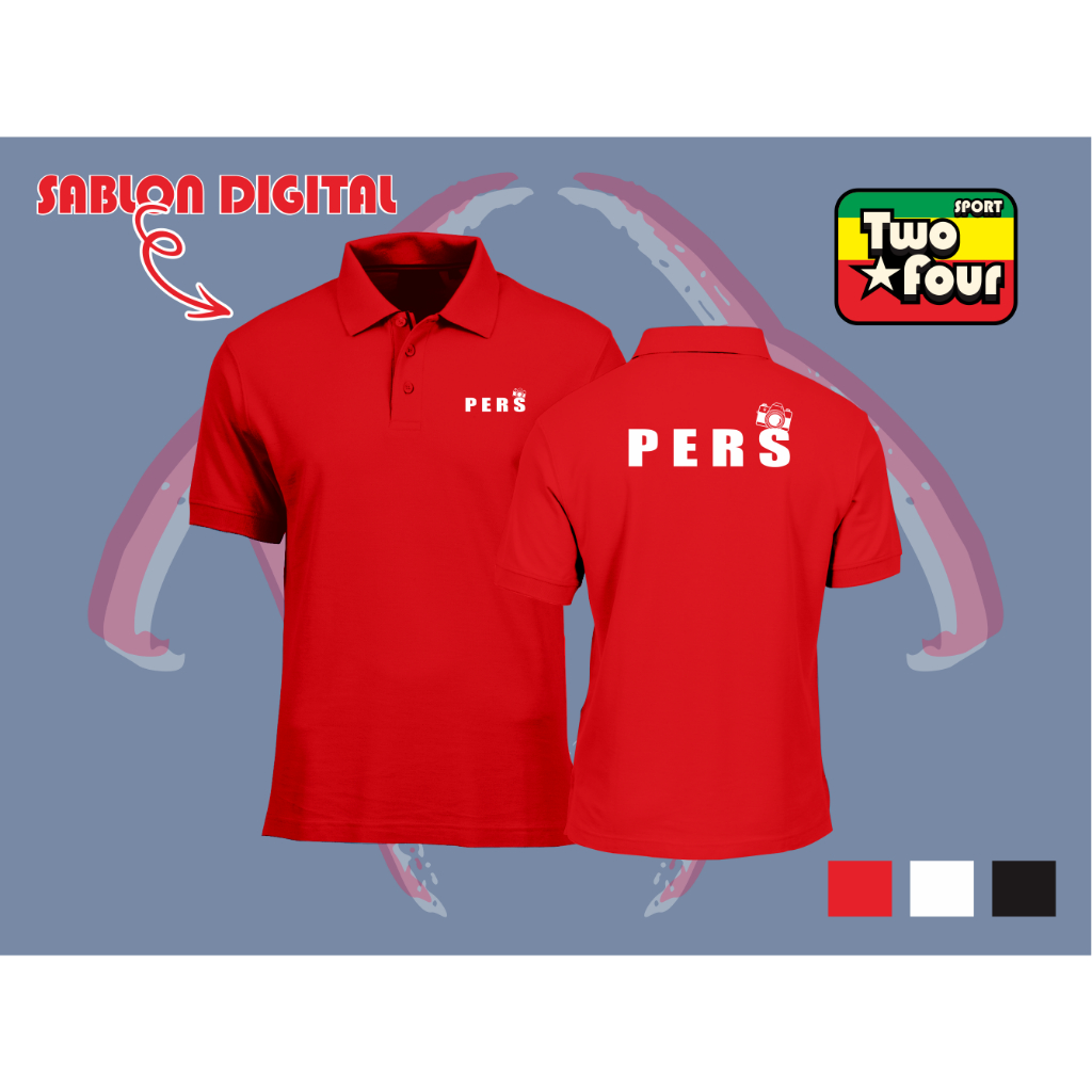 PERS POLO SHIRT - PERS COLLAR SHIRT - PERS BUTTON COLLAR SHIRT IN MANY COLORS