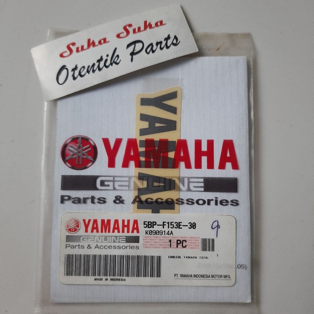 YAMAHA Black Metallic Front Shield Sticker Emblem Jupiter Mx Old Original Ygp NOS | 5BP-F153E-30