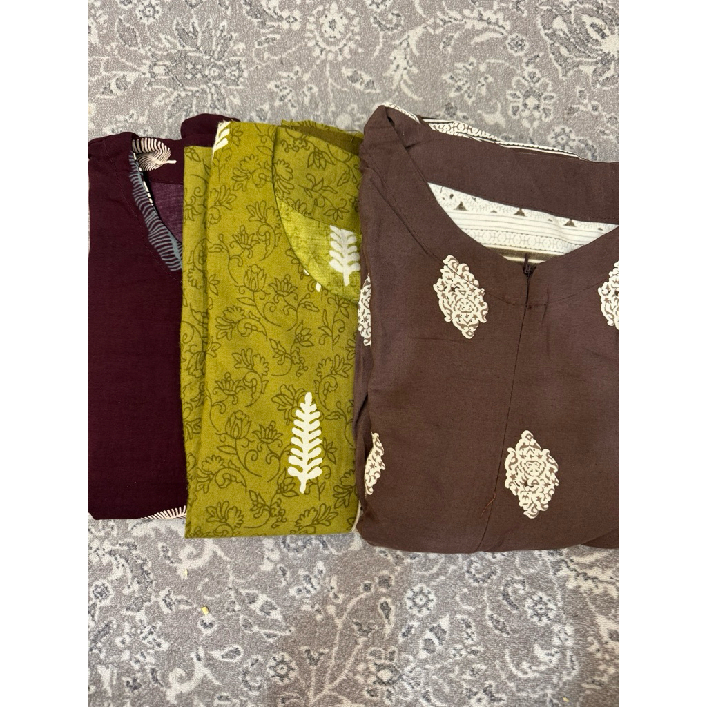 [READY] BUNDLING 3 UMBRELLA DRESS (ARSYILLA TAUPE+AFIYAH LIME+TIARA BURGUNDY)