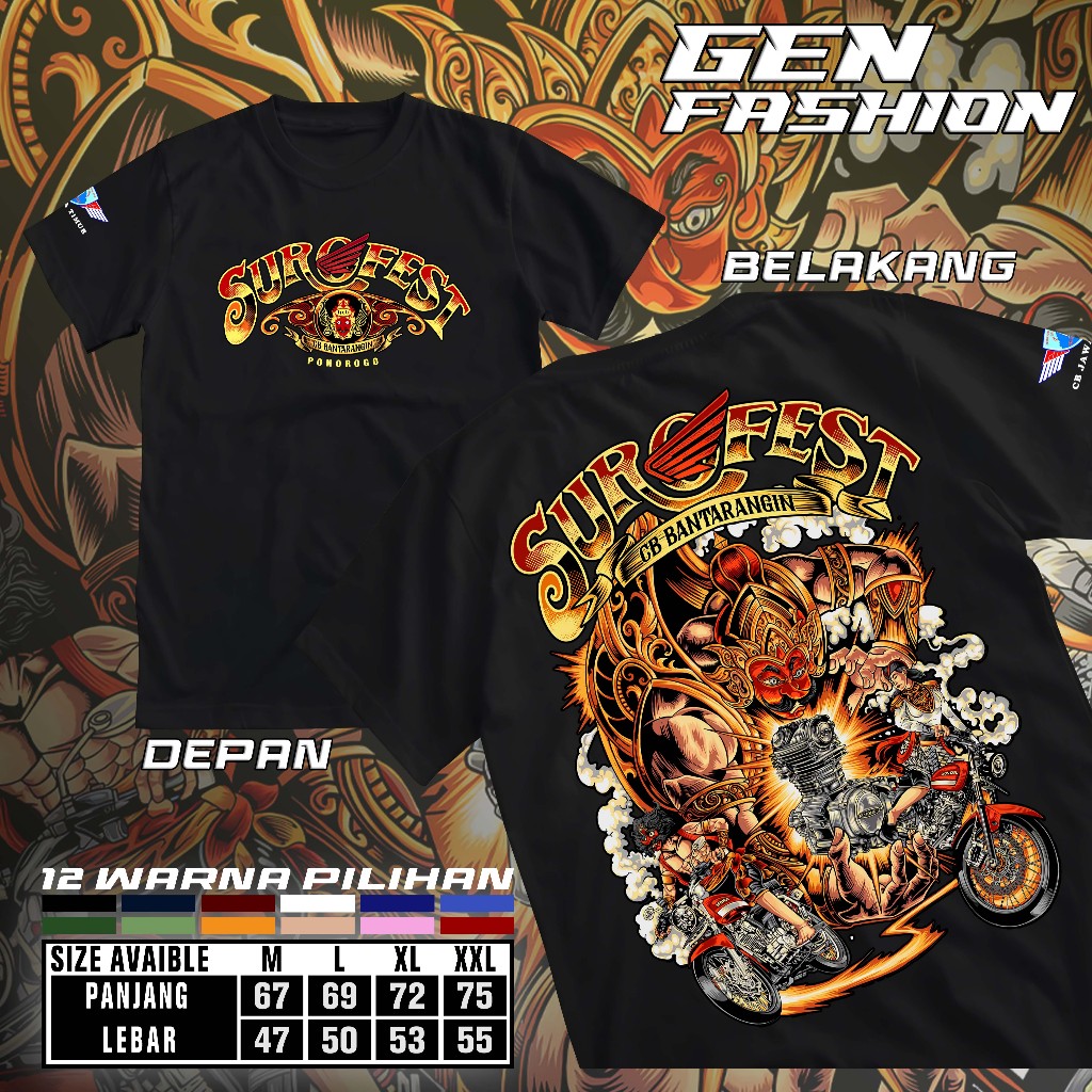 SUROFEST CB EVENT เสื้อยืด BANTANGAIN PONOROGO DATE 20 JUNE 2026