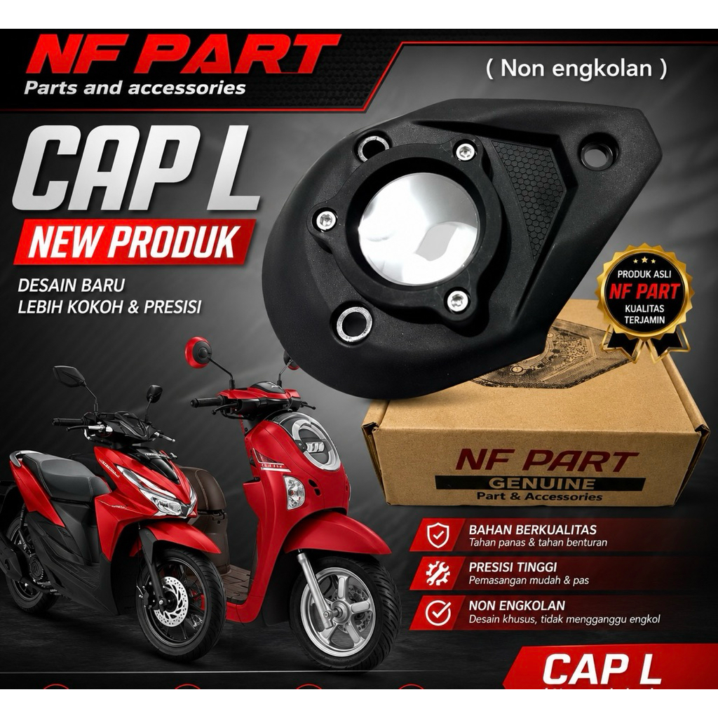 ฝาครอบ CVT BEAT GEN 2 ACRYLIC VARIATION BEAT DELUX GEN 2 ปี 2025 SCOOPY PRESTIGE KEYLESS GEN 6 CAP L