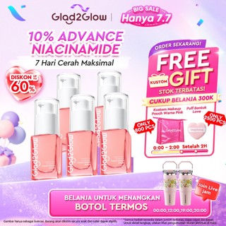 Glad2Glow Pomegranate Niacinamide Power Bright Serum  Mencerahkan Wajah Pemutih Wajah  Serum Glowing  Serum And Essence Wajah  Bekas Jerawat g2glow official store