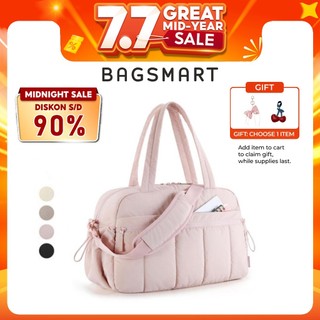 BAGSMART Travel Bag Tas Gym Duffel Wanita Carry on Weekender Water Resistant Workout Bag Sports Bag