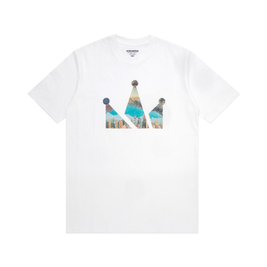 Screamous Kaos - เสื้อยืด UPSIDE DOWN WHITE