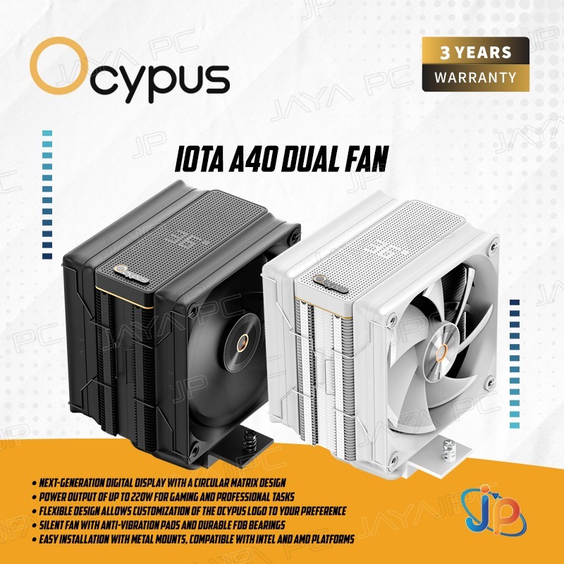 พัดลมคู่ Ocypus Iota A40 - พัดลมระบายความร้อน CPU Intel & AMD