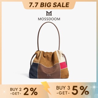 MOSSDOOM Tas Totebag Ruvi Bag Tas Wanita Bergaya Retro Dan Elegan Dengan Tali Serut