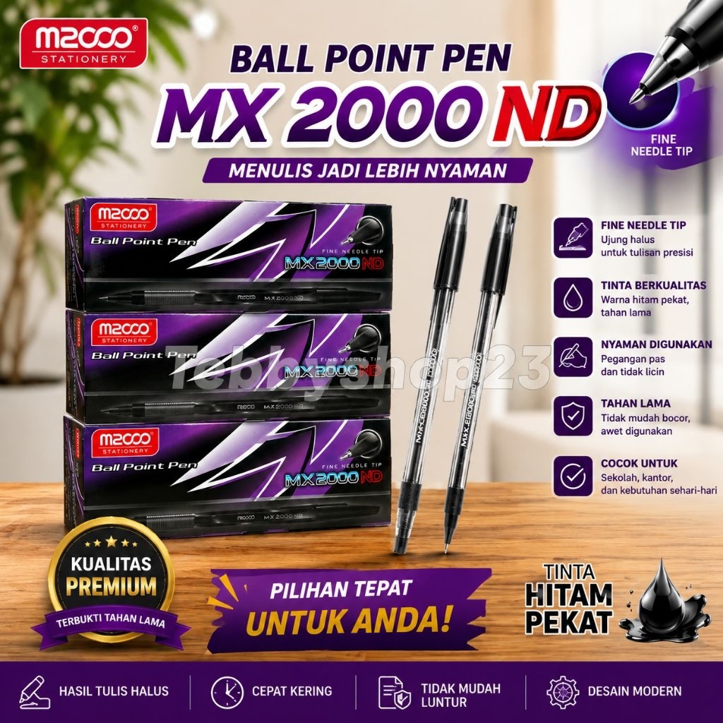 M2000 ปากกา 1 แพ็ค MX 2000 ND ปากกาหมึกสีดํา