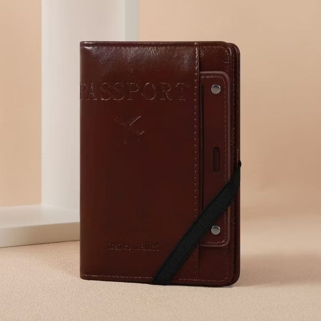 ELEGANT PU PASSPORT WALLET 15cm / PASSPORT CASE / PASSPORT CASE