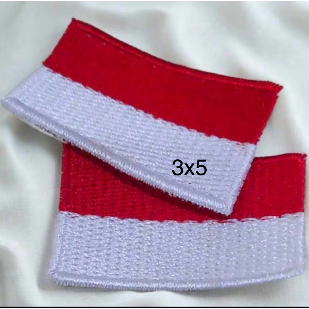 MERAH 3x5 เย็บปักถักร้อยธงสีแดงและสีขาว Bet - ออกแบบเรียบร้อย เหมาะสําหรับเตียงเครื่องแบบ