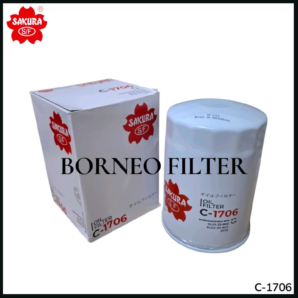 C-1706 กรองน้ํามันซากุระ C1706 P550409 LF3665 SIFOSL02 SL01-23-802	SL02-23-802 Z175 TFY014302 SL SL 