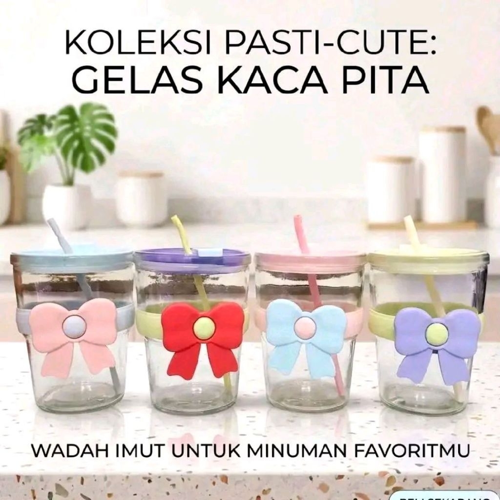 B (B65) AESTHETIC GLASS BELT RIBBON FREE STRAW