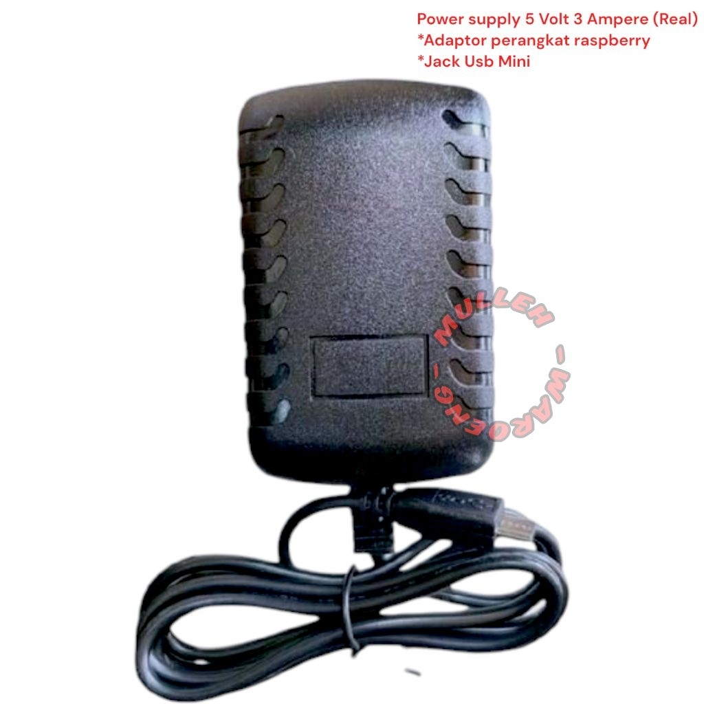 Raspberry Pi Power Supply Adapter 5 Volt 3 Ampere Real Black Color Micro USB Jack รับประกันคุณภาพ