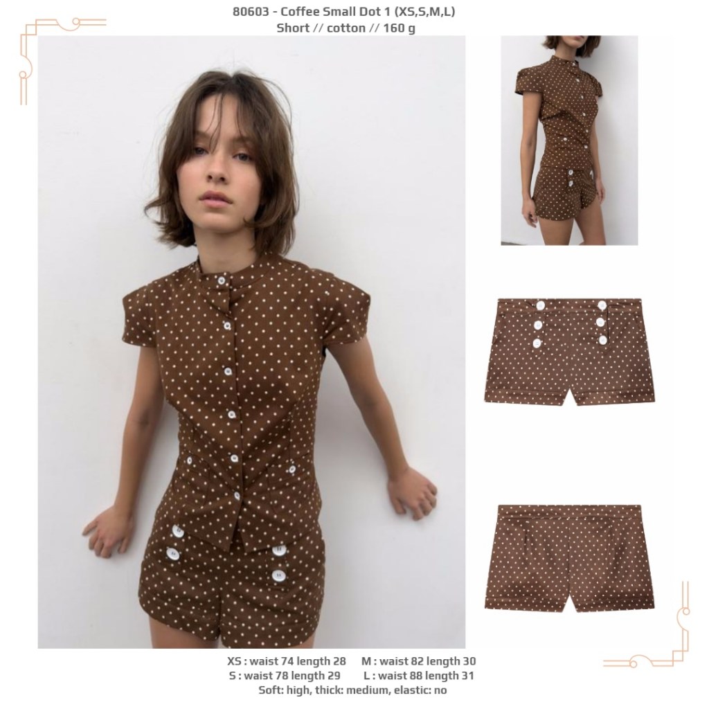 H0A0N - กาแฟ Small Dot 1 (XS,S,M,L) - ShortPANT 260711