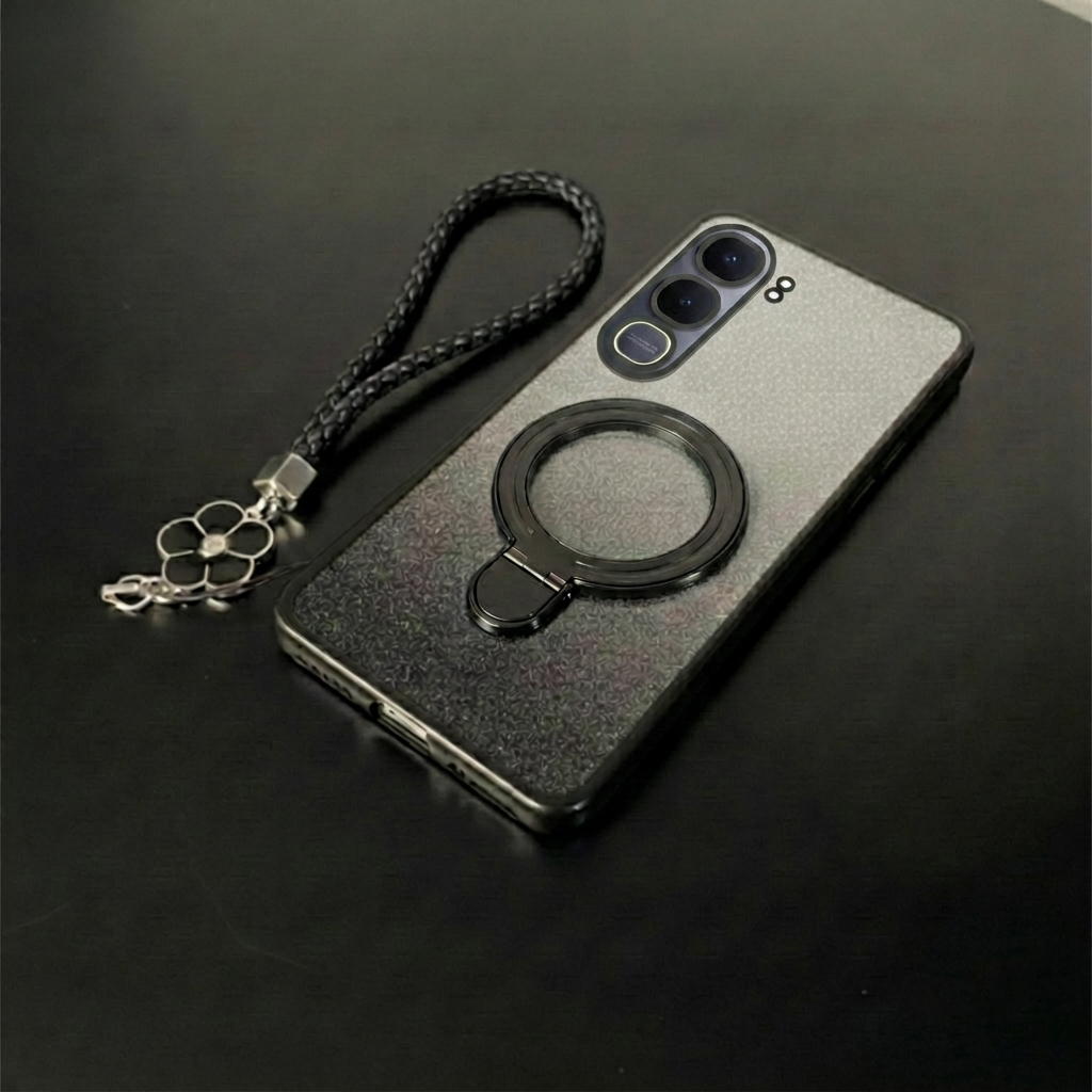 Vivo Y21D Y31D Y31D Pro Luxury Glitter Ring Magsafe Case ฟรีเชือกเส้นเล็กดอกไม้