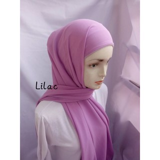 Pashmina Inner 2 in 1 Ceruty Babydoll/Pashmina Instan Wanita