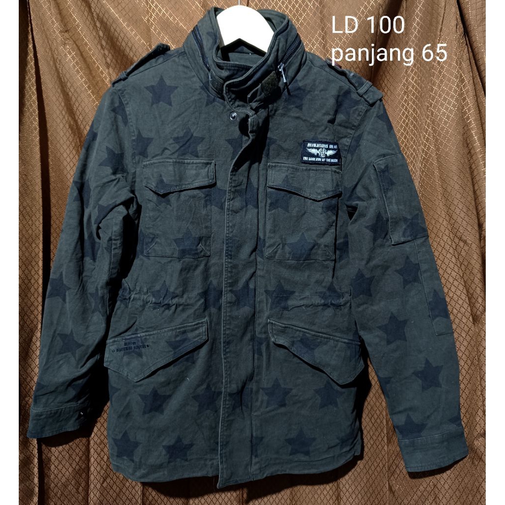 KATUN HIJAU วินเทจ m65 แจ็คเก็ตสีเขียว m65 แจ็คเก็ตทหาร m65 แจ็คเก็ต parka m65 ผ้าใบทหาร m65 ผ้าฝ้าย