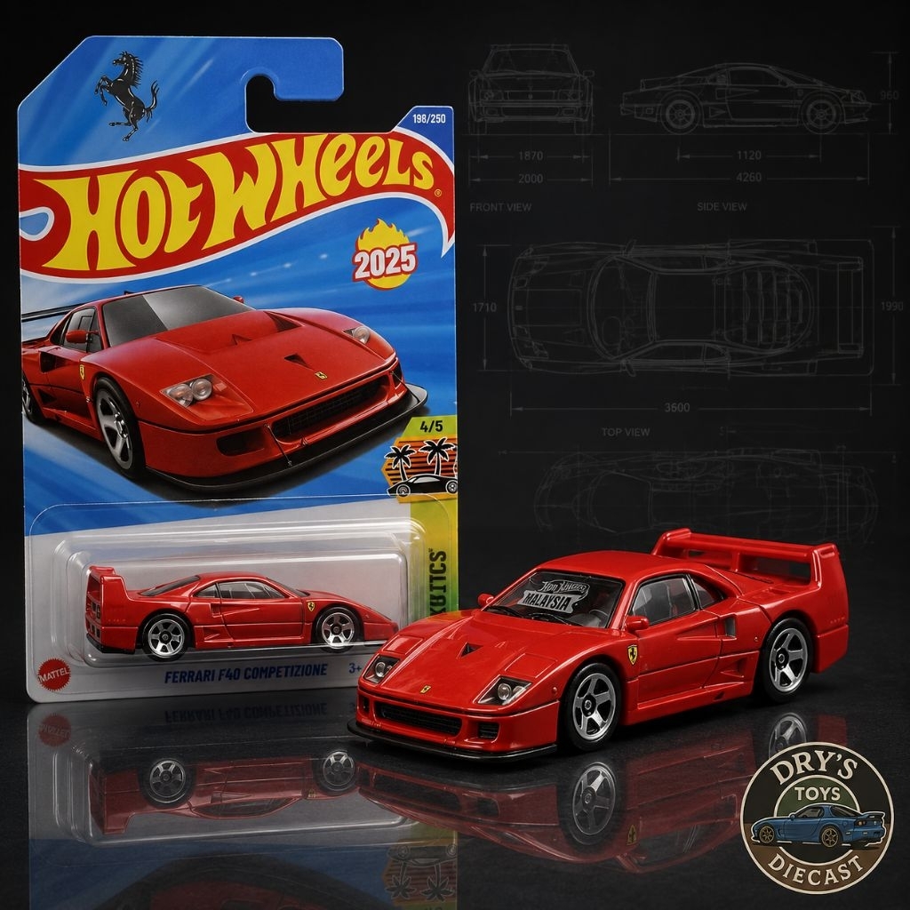 Hot Wheels Ferrari F40 Competizione สีแดง