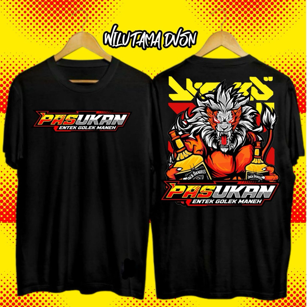 เสื้อยืด TROOPS ENTEK GOLEK MANEH PEMUDA Racing Design เสื้อฟรีสติกเกอร์-PEMUDA RT RW ผ้าฝ้าย PE นุ่